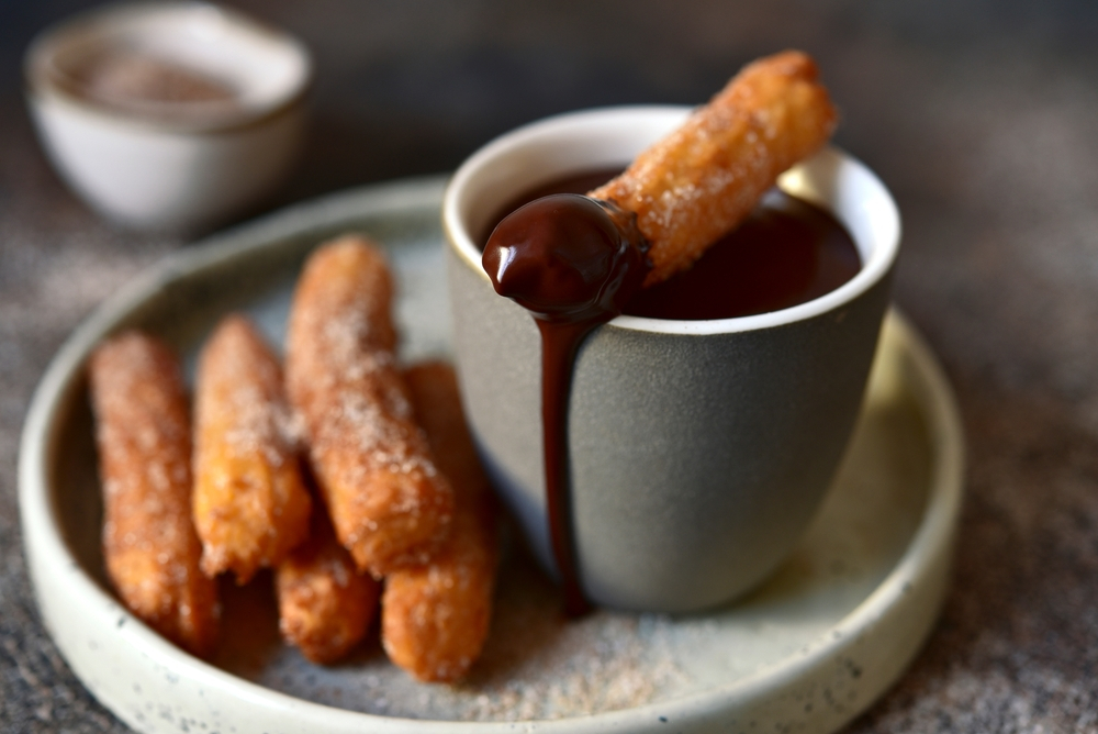 churros recipe with chocolate dip