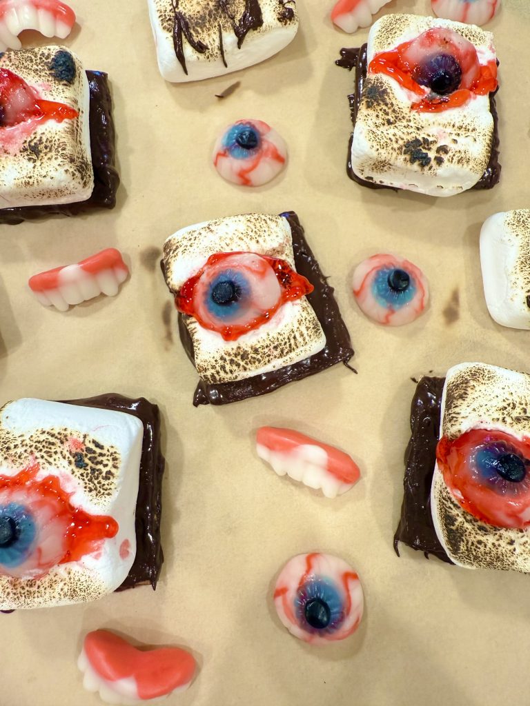 Spooky S’mores with Gummy Eyeballs