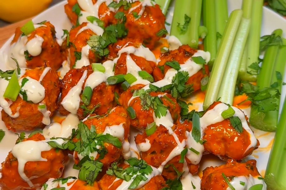 buffalo chicken meatballs